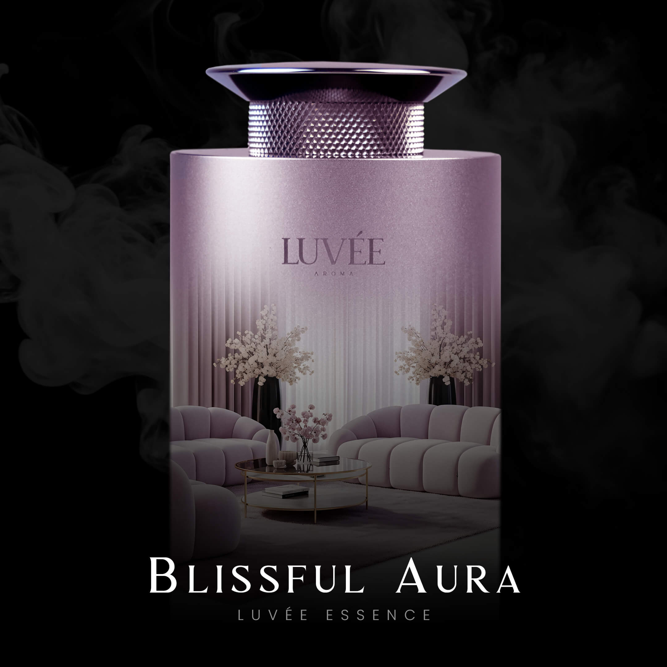 Blissful Aura by Luvée – natural aromatherapy oil with a bright and soothing scent for peace and balance at home.