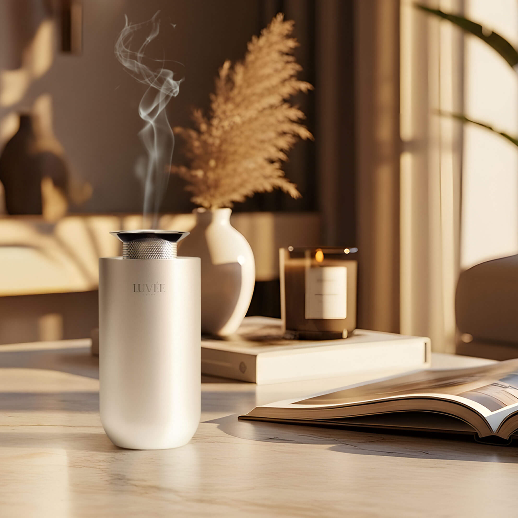 Silver Edition Difuzor de Arome de Lux Compact - Luvée Essence Tower