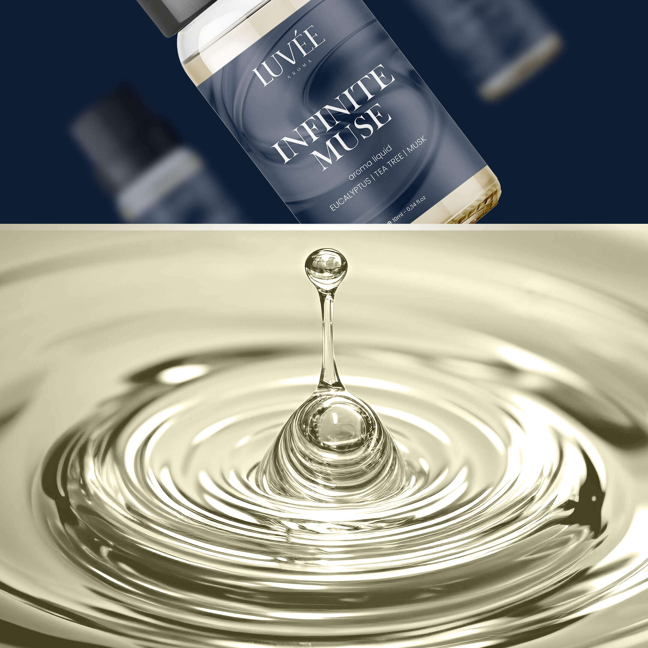 Natural aromatherapy essential oil Luvée by Infinite Muse – soothing diffuser oil with elegant scent.