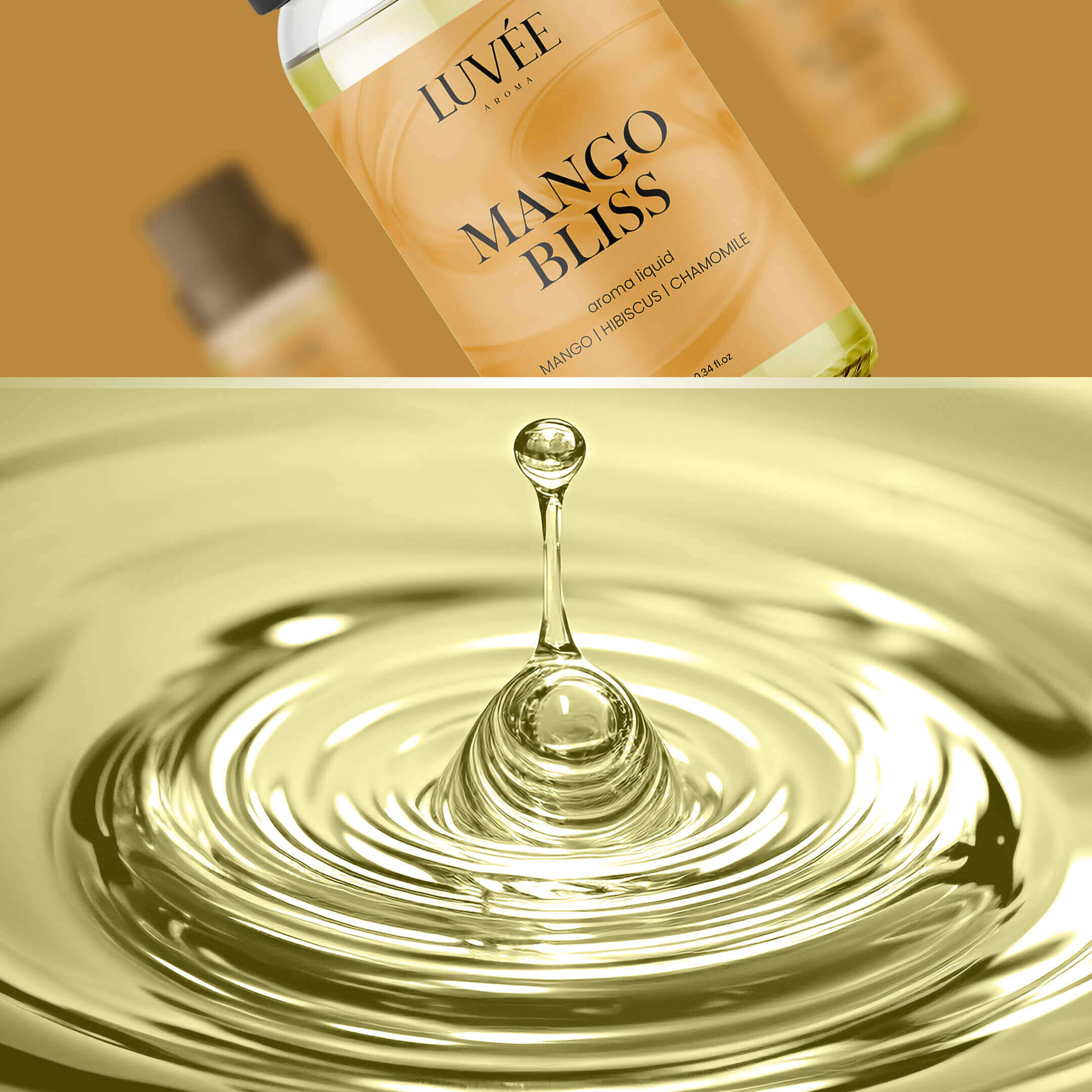 Luvée Mango Bliss liquid aroma – tropical mango fragrance oil for diffuser and home ambiance