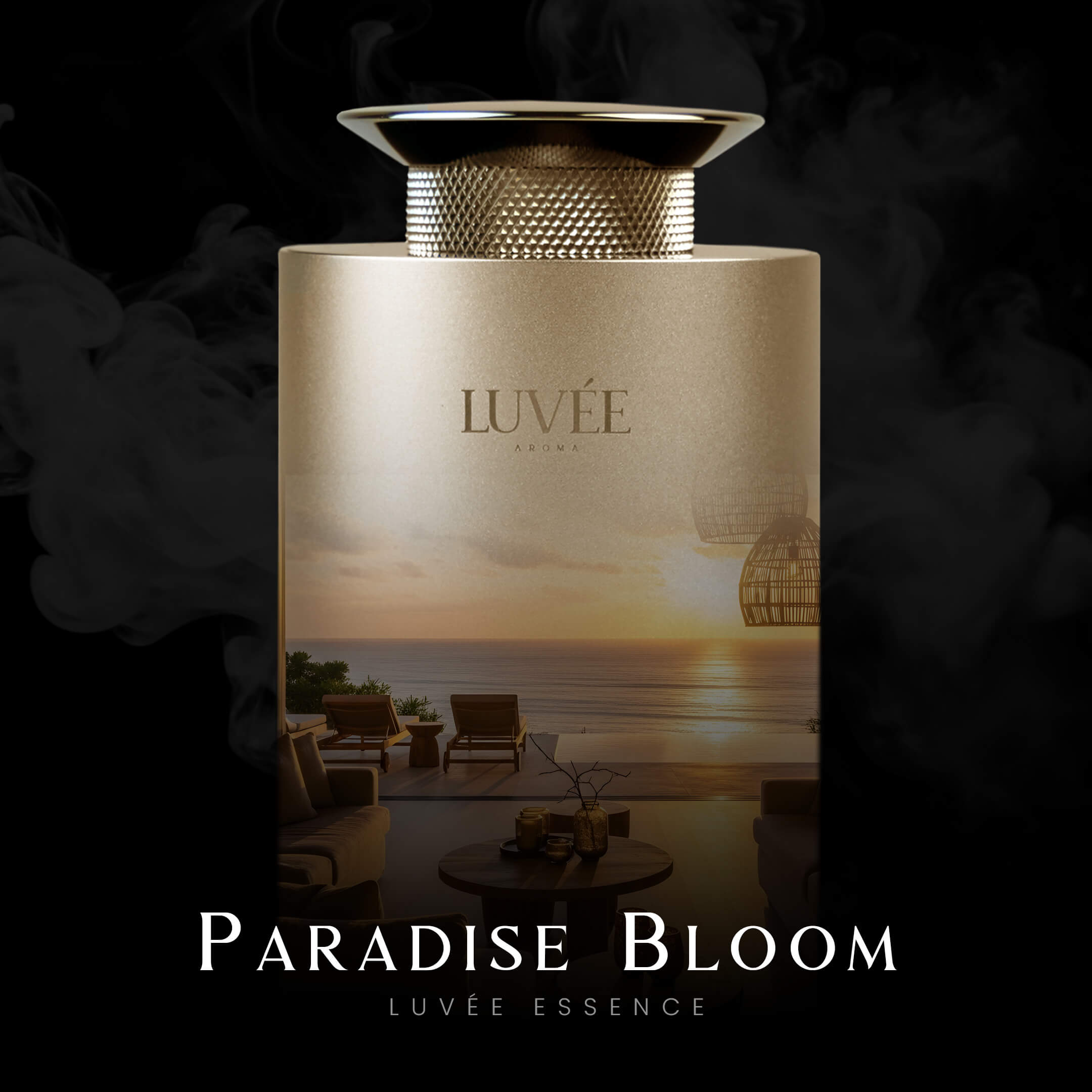 Luvée Paradise Bloom diffuser oil – soothing essential oil blend with fresh floral and botanical notes.