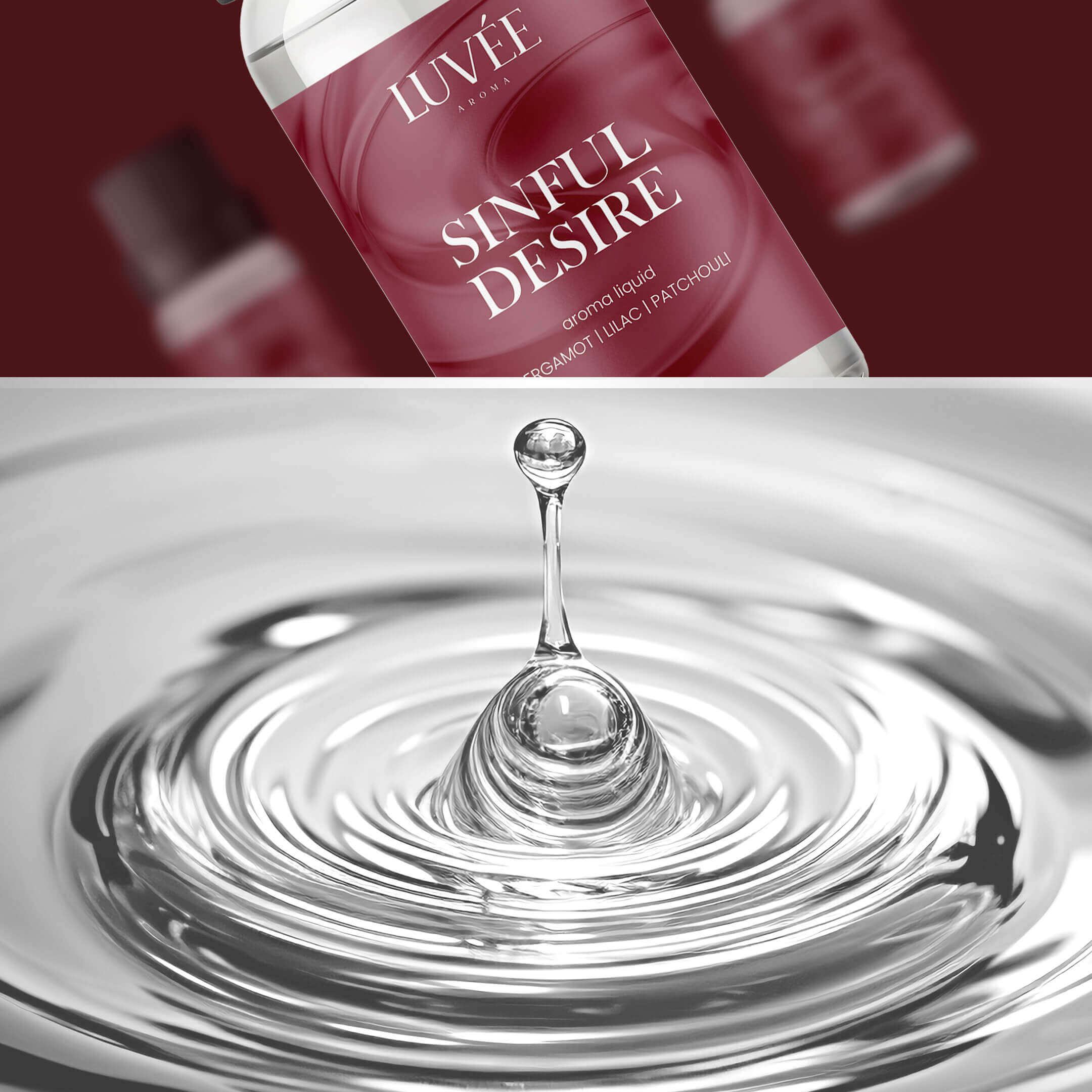 Luvée Sinful Desire diffuser oil – premium essential oil with sensual fragrance for a cozy and intimate atmosphere.