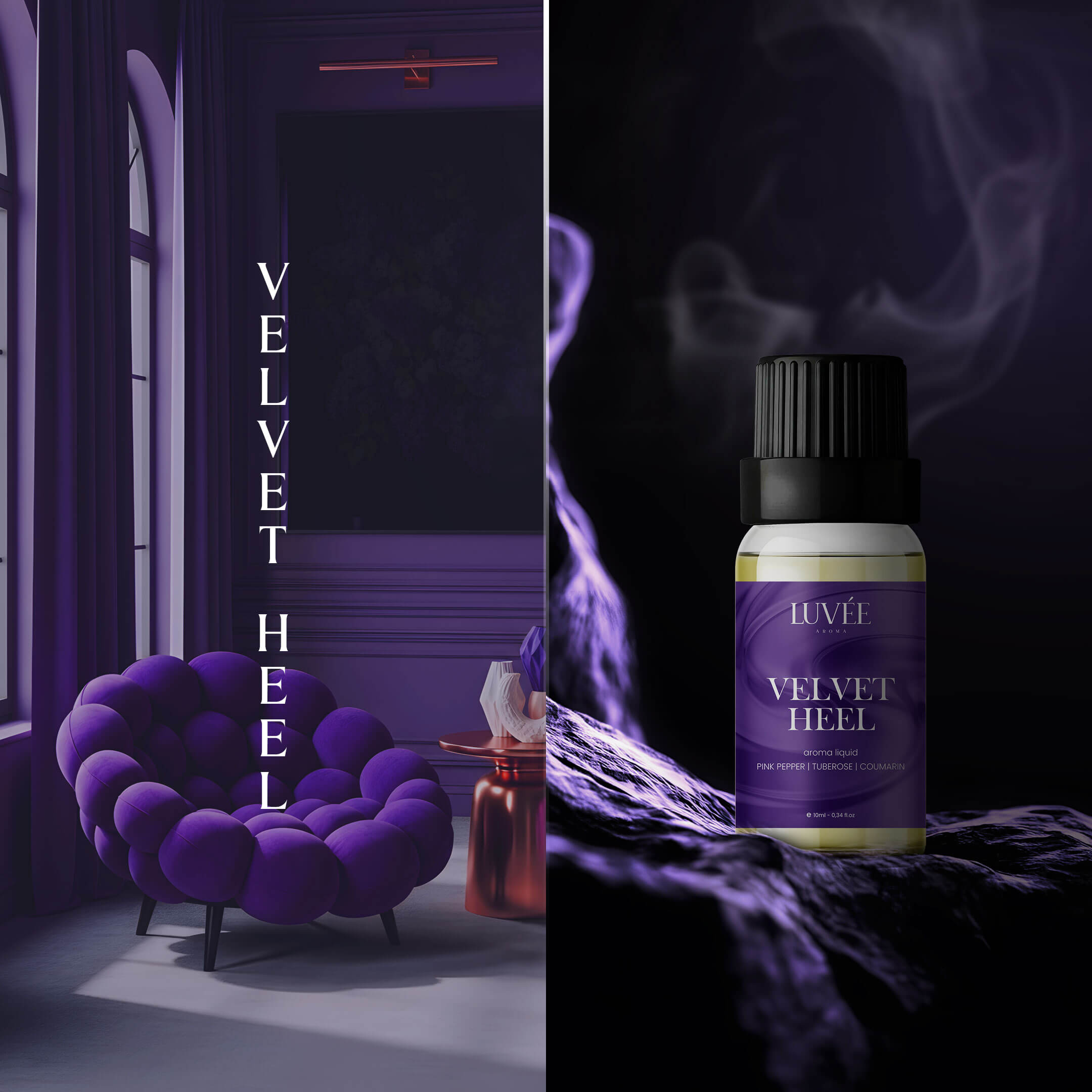 Velvet Heel Aroma Oil – Bold and Feminine Scented Liquid by Luvée